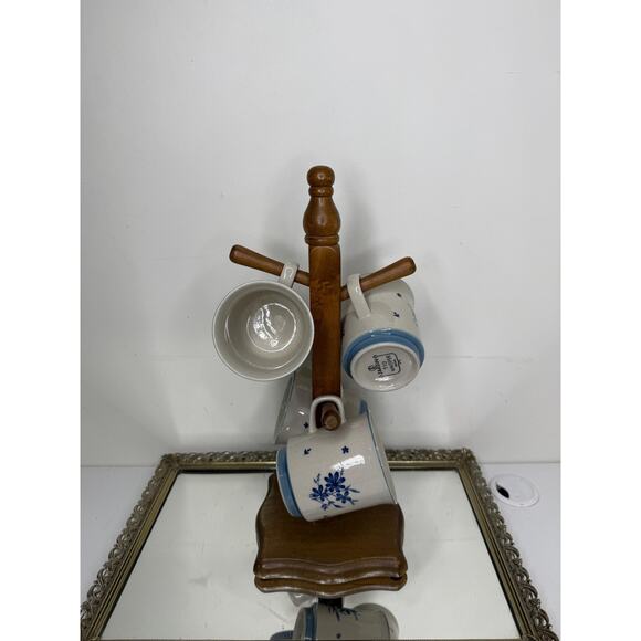 Set of 4 Vintage Jardin 710 Whisper Blue Floral Coffee Tea Cup/Mug 60's 70's - Picture 9 of 9